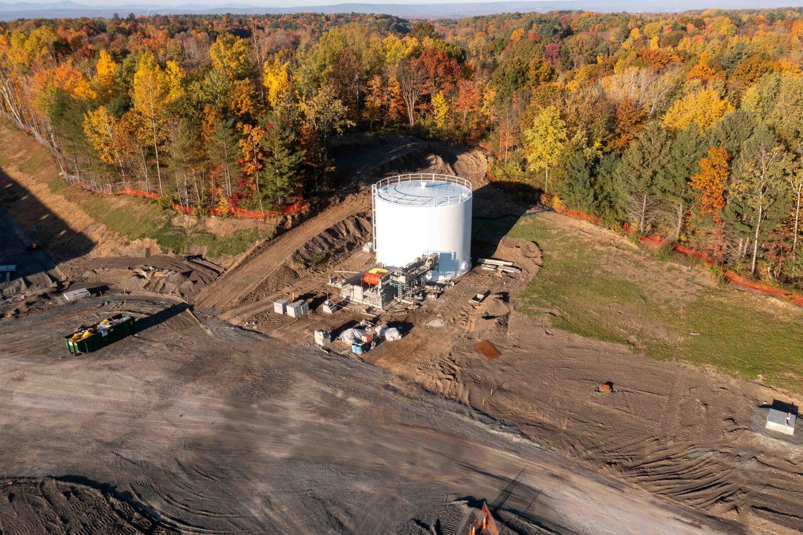 Water tank at a customer site