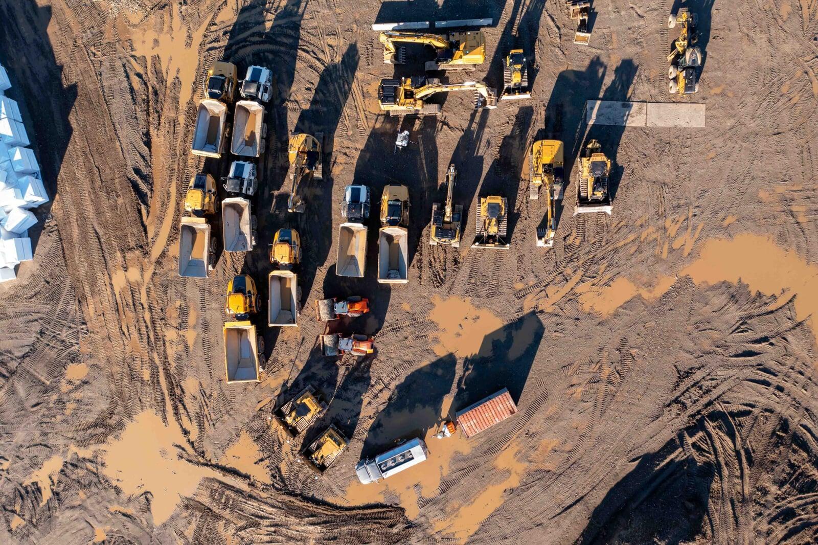 Cassions viewed from above