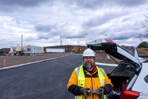 Craig, Chief pilot of Sky Photos LLC, pictured at a job site