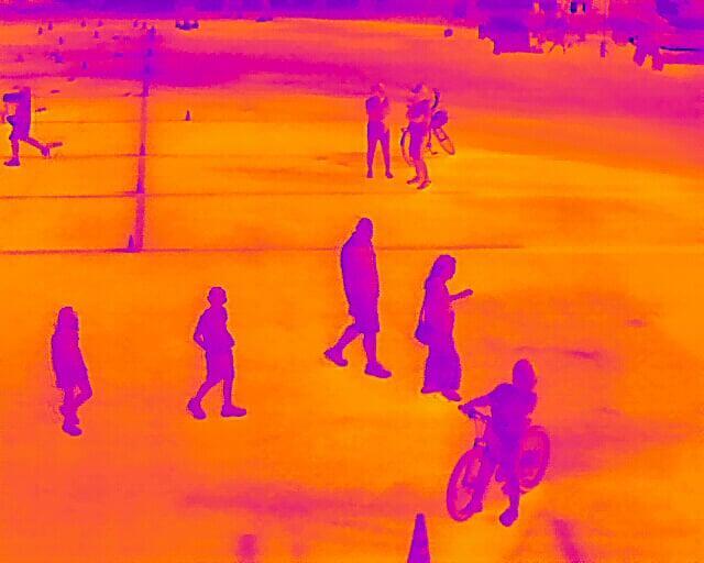 Thermal image of people